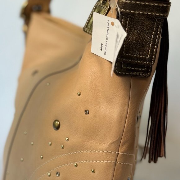Coach Soho Studded Leather Tassel Hobo Bag - Picture 3 of 9